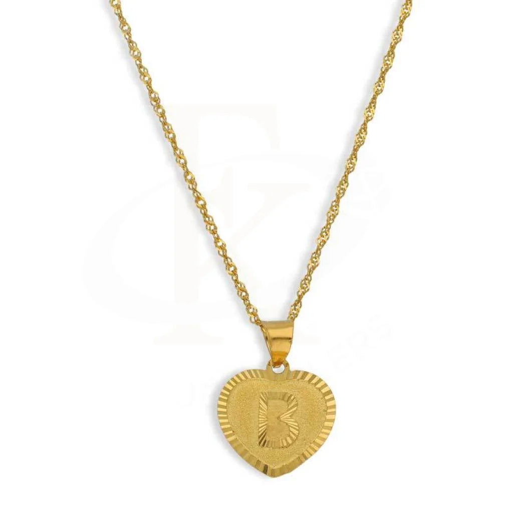 diamond necklaces for women -Gold Necklace (Chain with Alphabet Pendant) 22KT - FKJNKL22K2732