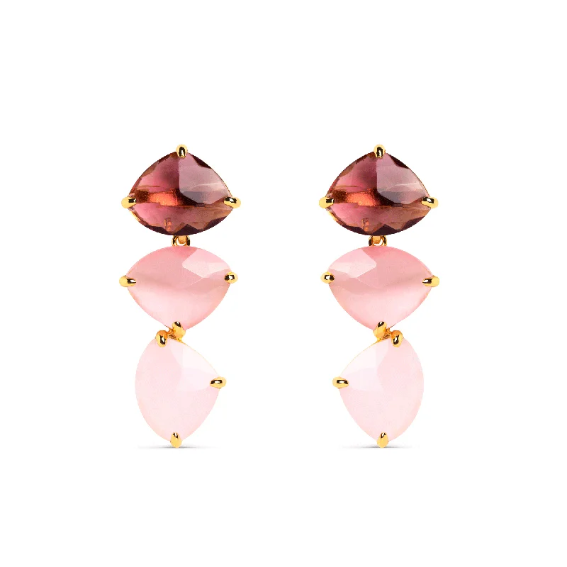 wedding earrings for women -Drop Syra Rose Gold Earrings