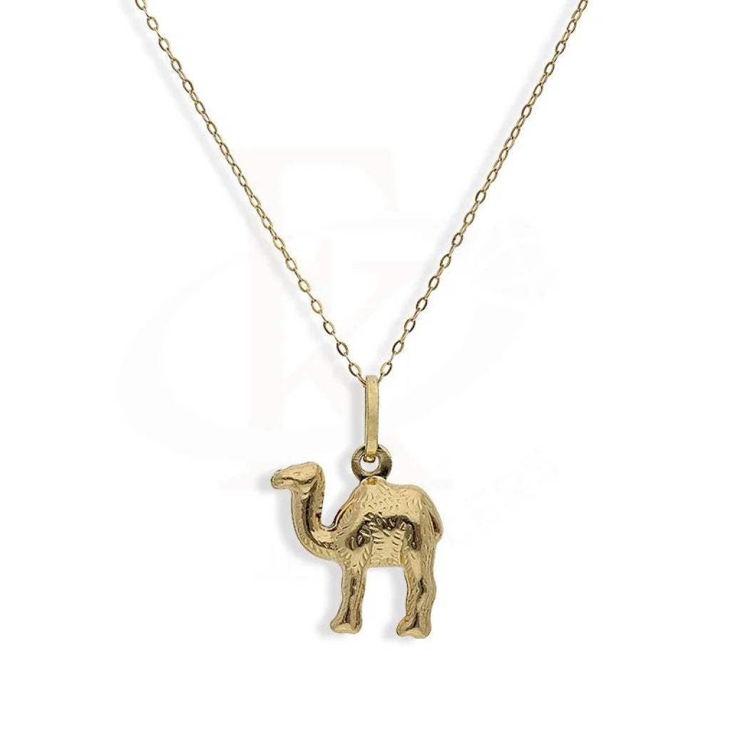 fashion pendant necklaces for women -Gold Camel Necklace (Chain with Pendant) 18KT - FKJNKL1508