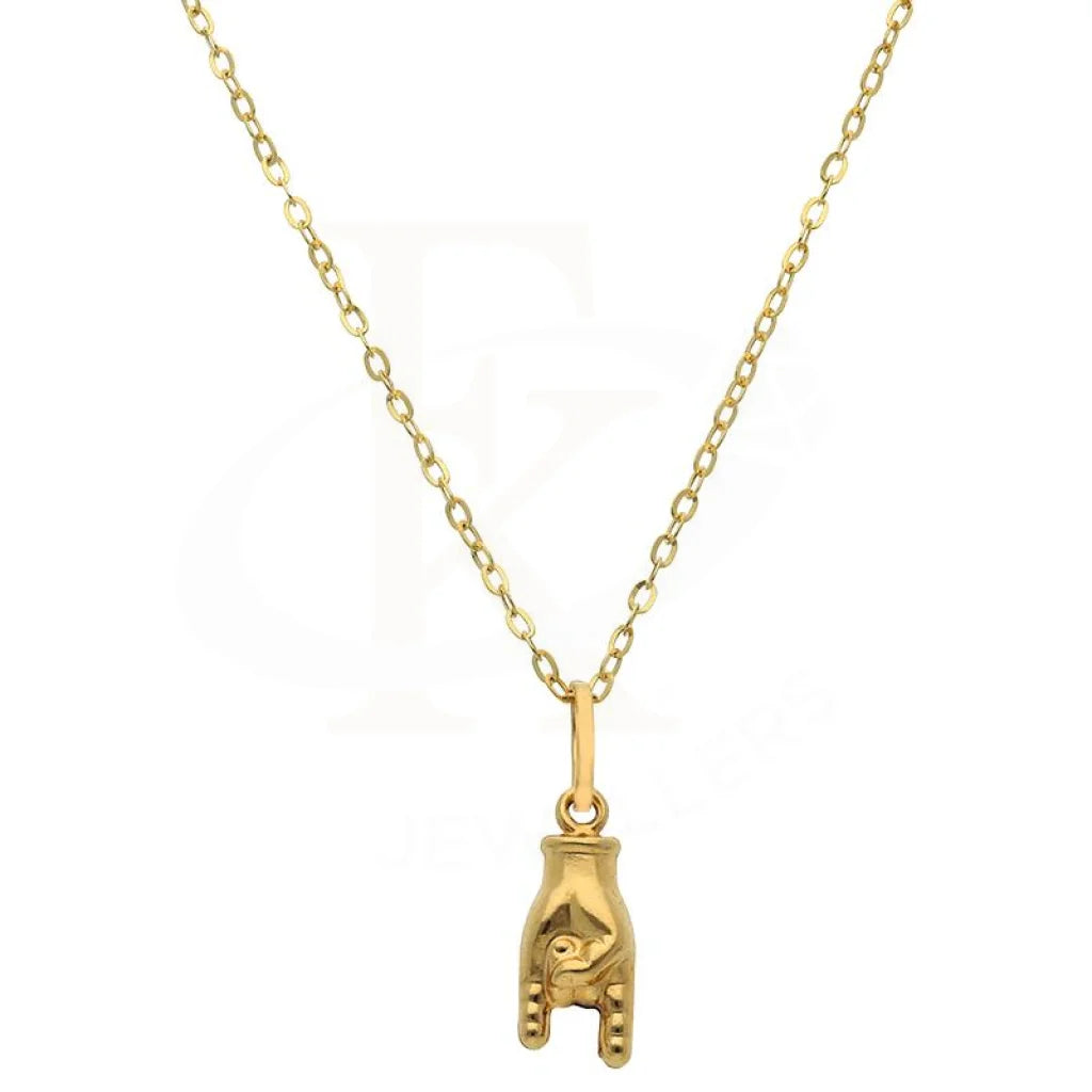 affordable gold necklaces for women -Gold Necklace (Chain with Pendant) 18KT - FKJNKL18K2501