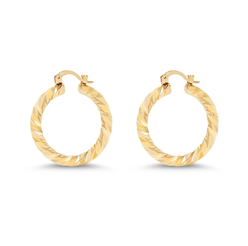 modern earrings for women -THE MIA HOOP EARRINGS (MEDIUM)