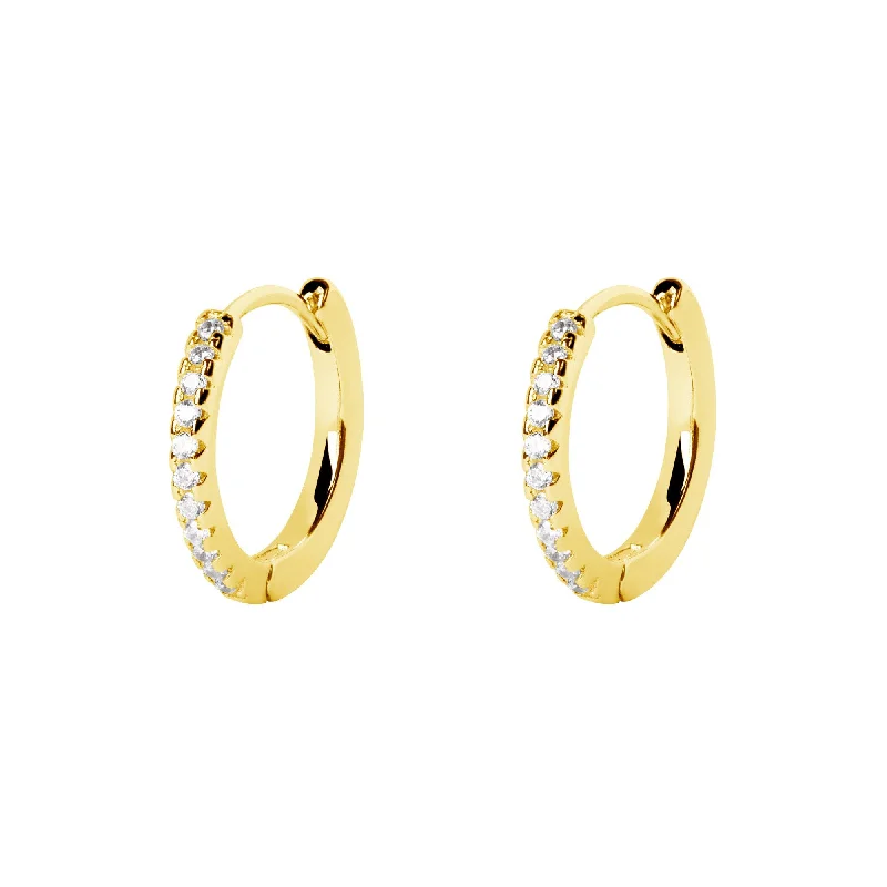 vintage-style earrings for women -Cleo L Gold Hoop Earrings