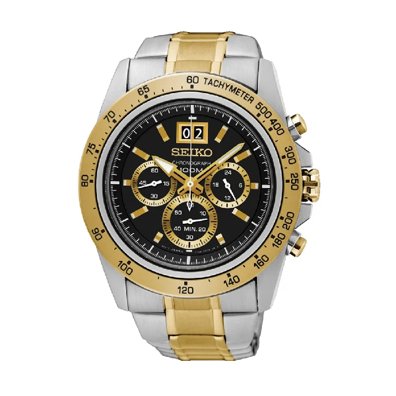 Seiko Men's Two Tone Chronograph Watch Model SPC232P