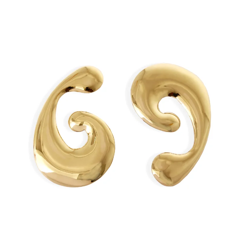 crystal drop earrings for women -CIRCE Earrings - Gold