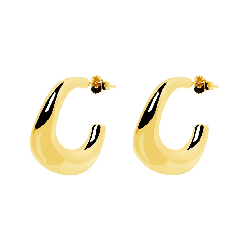 modern stud earrings for women -Megha Gold Earrings