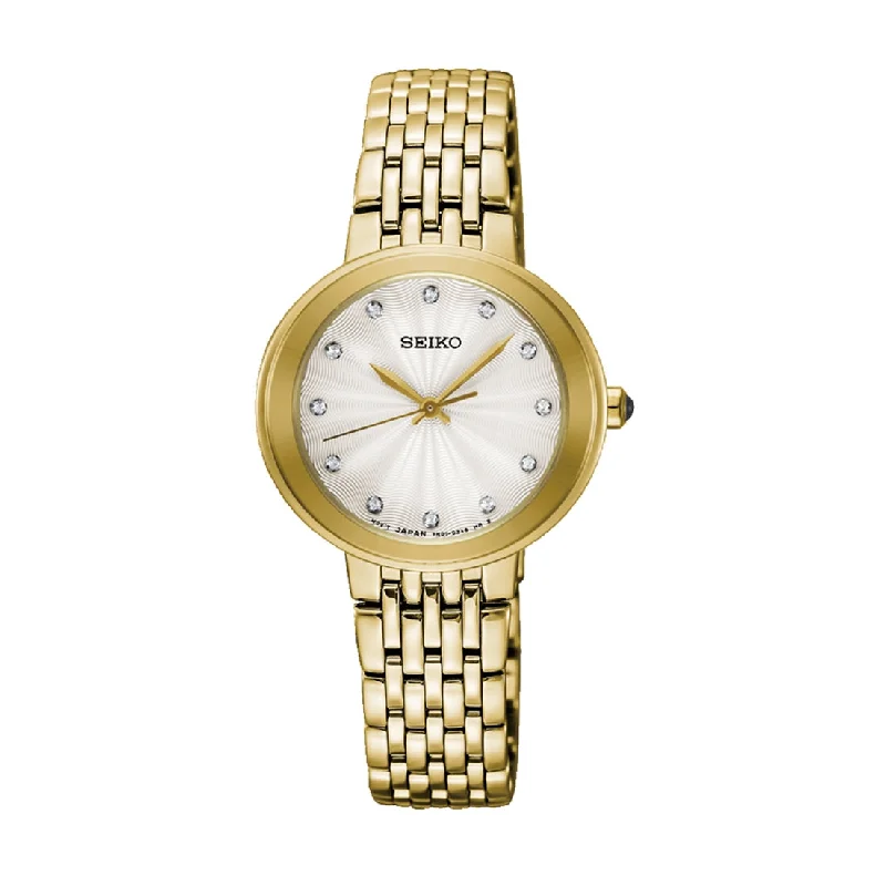 Seiko Ladies Swarovski Crystal Face Watch Model SRZ504P