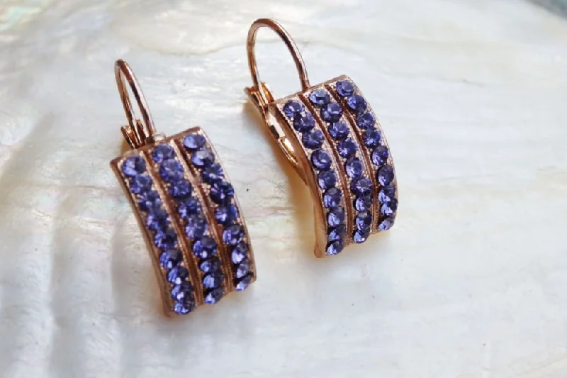 luxury earrings for brides -Lavender Earrings