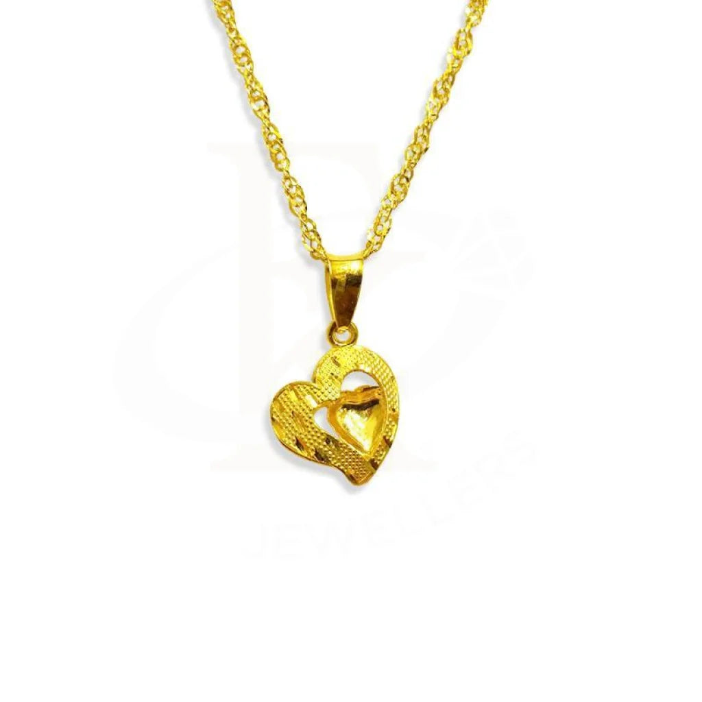 heart-shaped necklaces for women -Gold Necklace (Chain with Heart Pendant) 18KT - FKJNKL1220