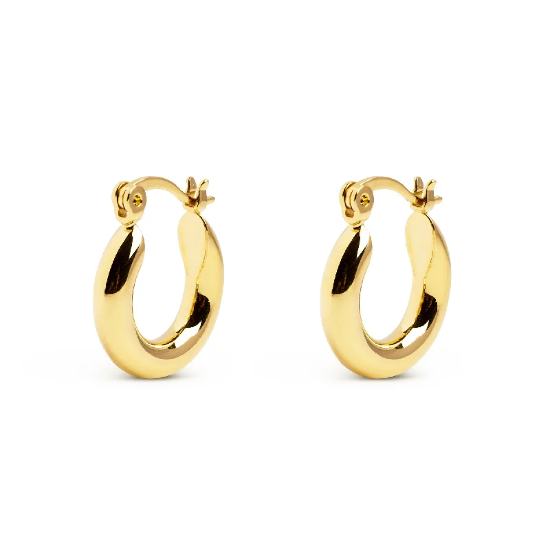 diamond stud earrings for women -Altea Gold Hoop Earrings