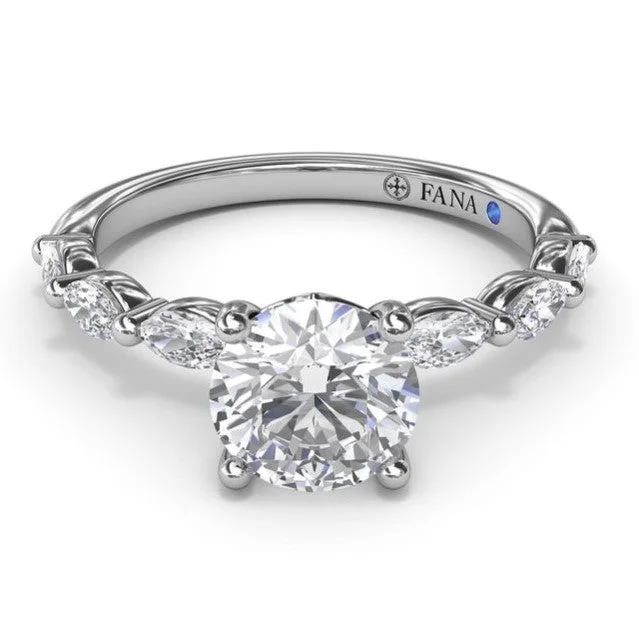 radiant cut engagement rings for women -Perfectly Polished Diamond Engagement Semi-Mount Ring