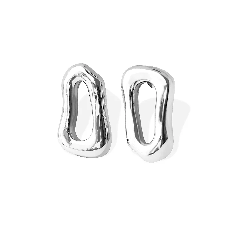 zirconia earrings for women -LEONA Earrings - Silver