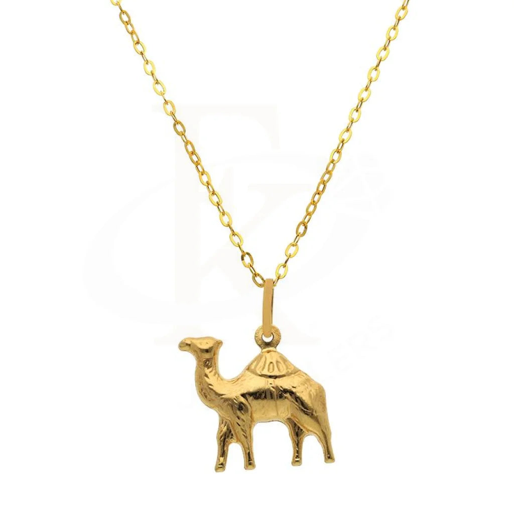 luxury gold necklaces for women -Gold Necklace (Chain with Camel Pendant) 18KT - FKJNKL18K2508