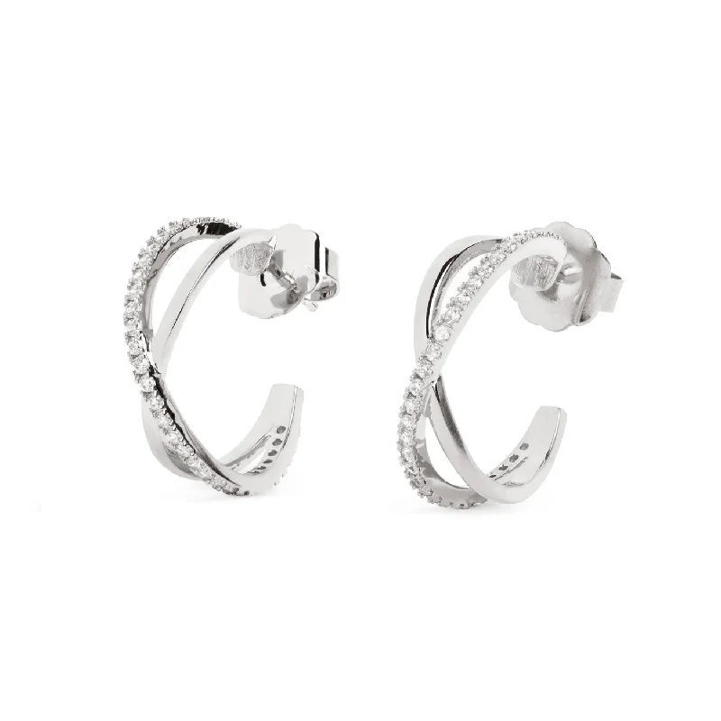 wedding earrings for women -X Spark Hoop Earrings