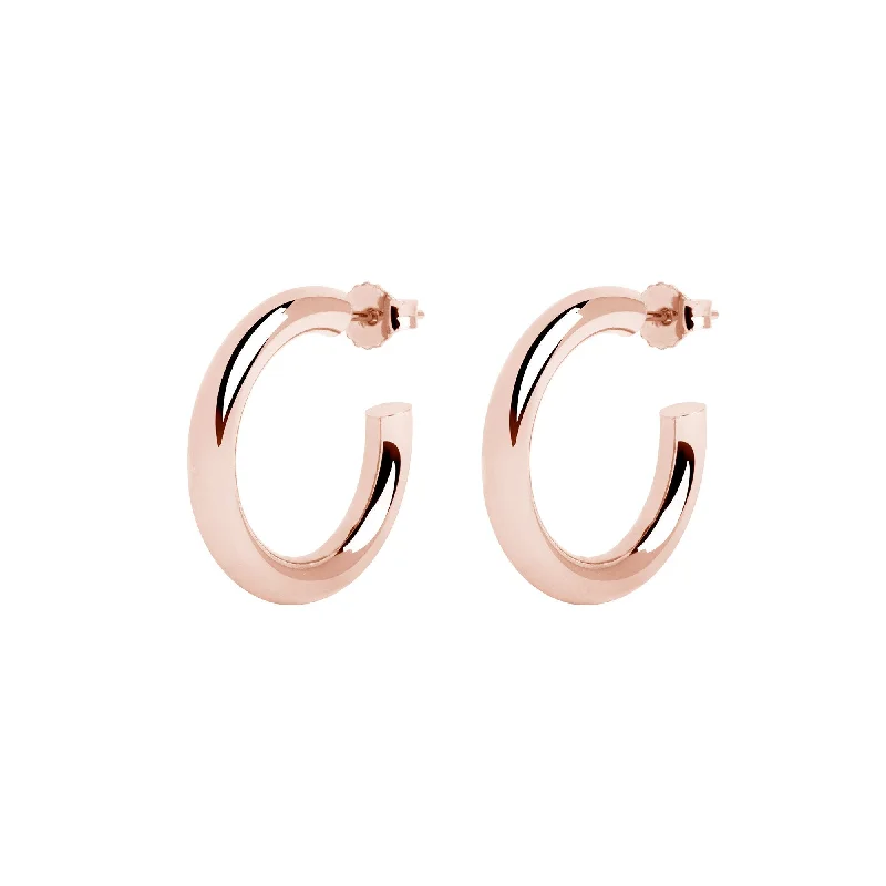 radiant earrings for women -Nairobi Rose Gold Hoop Earrings