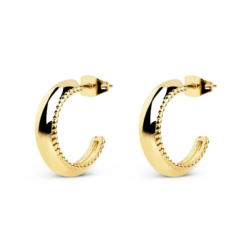 diamond earrings for weddings -Lyon Gold Earrings