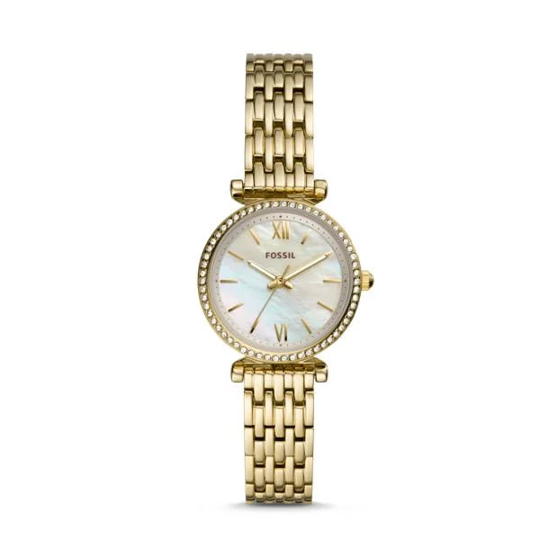 Fossil Carlie Mini Gold-Tone Analogue Watch