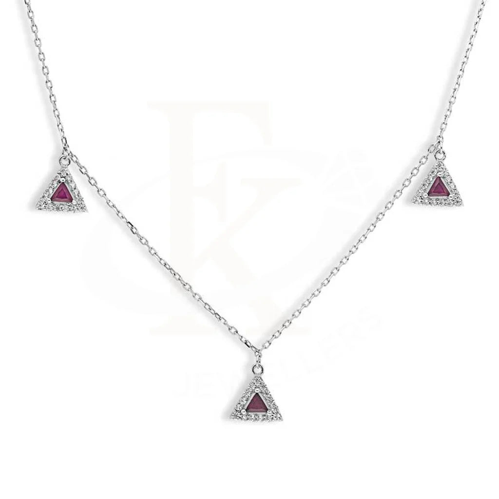 delicate gold necklaces for women -Sterling Silver 925 Solitaires Necklace - FKJNKLSL2883