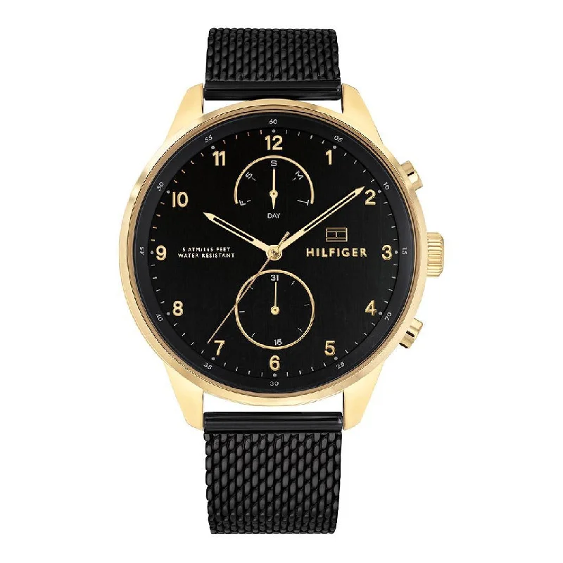 Tommy Hilfiger Men's Chase Black Mesh Watch Model 1791580