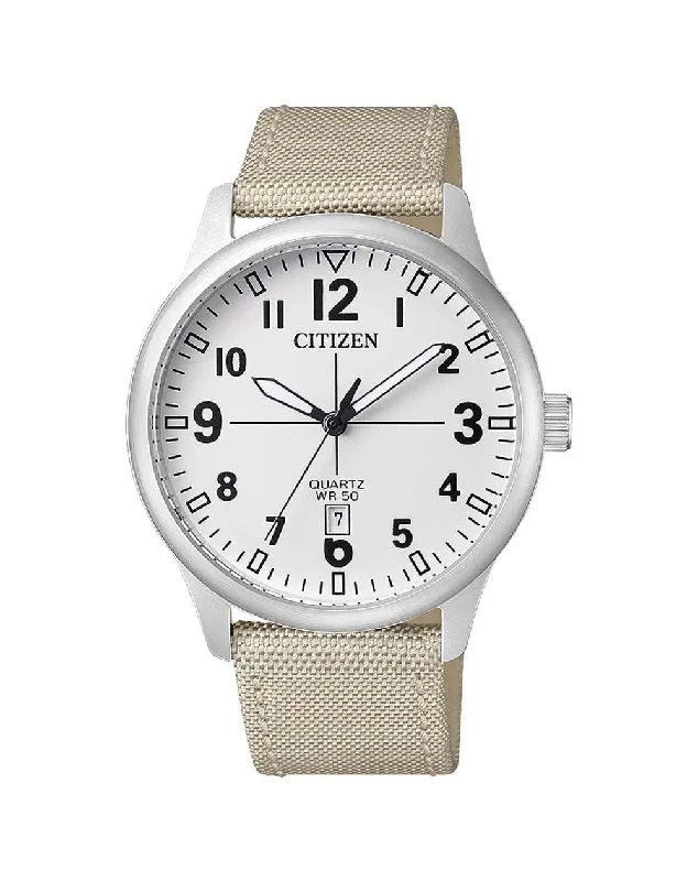 Citizen Men's Silver & Beige Watch BI1050-05A