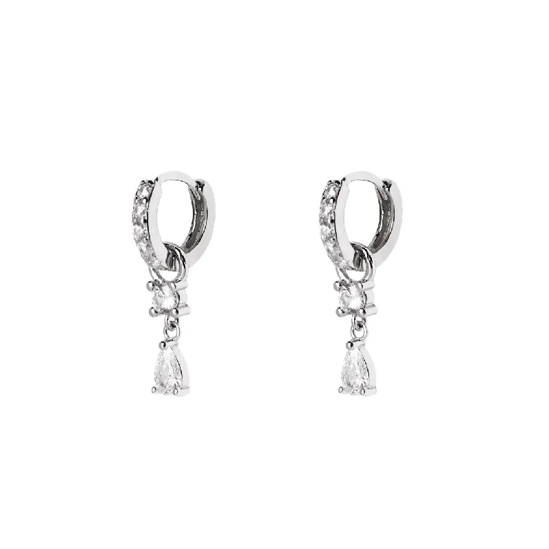 flower-shaped earrings for women -Bari Silver Earrings