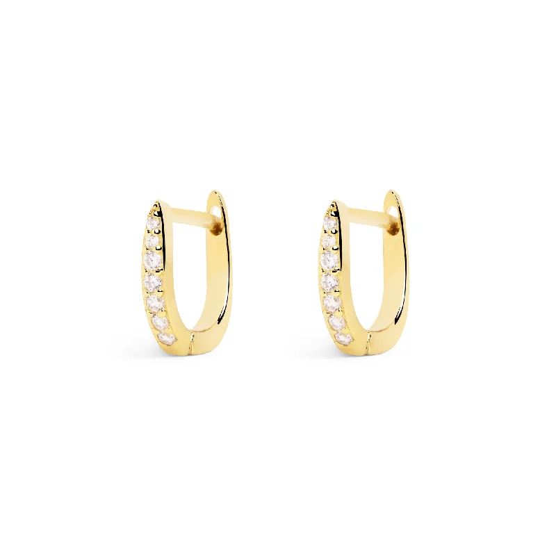 designer earrings for women -U spark gold earrings