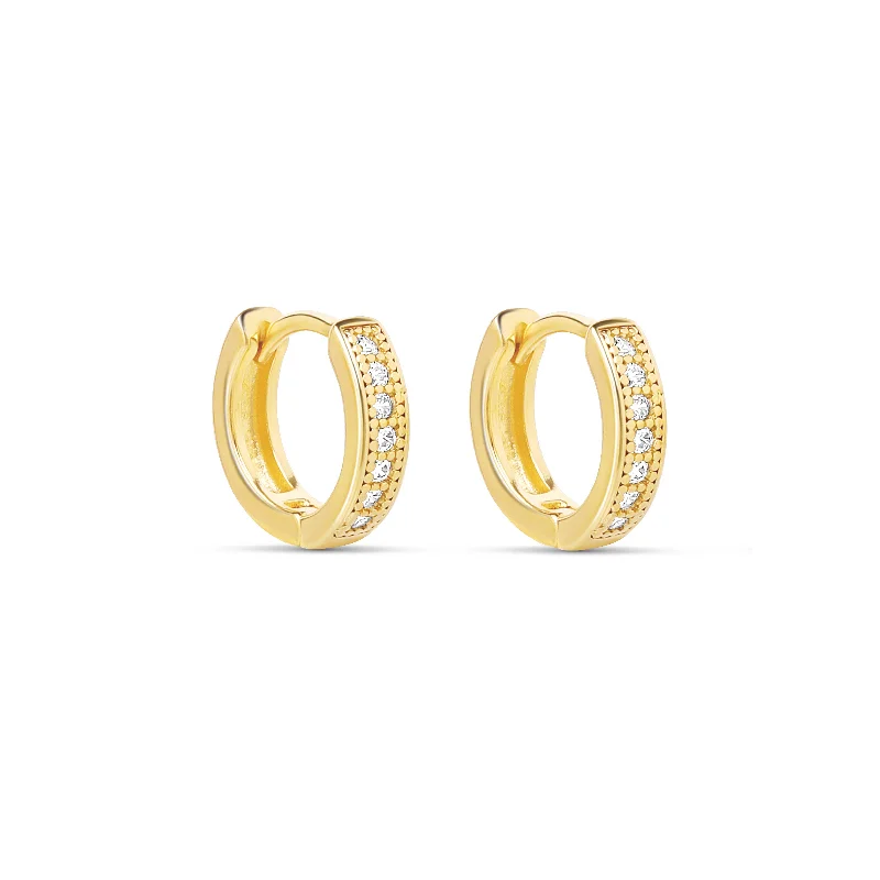 unique gold earrings for women -The Gold 11mm Melrose Huggies