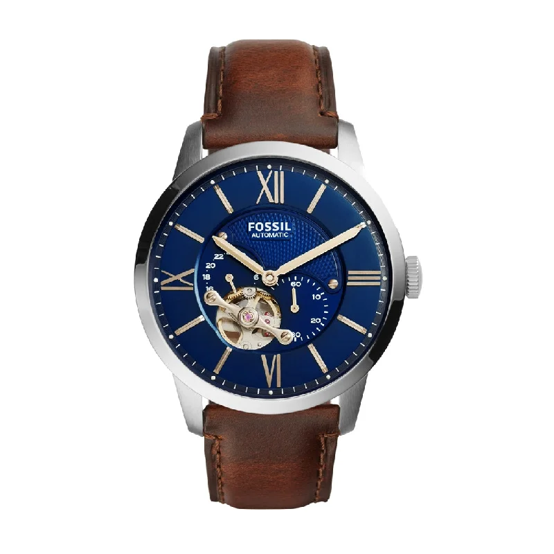 Fossil Townsman Automatic Brown Leather Watch ME3110