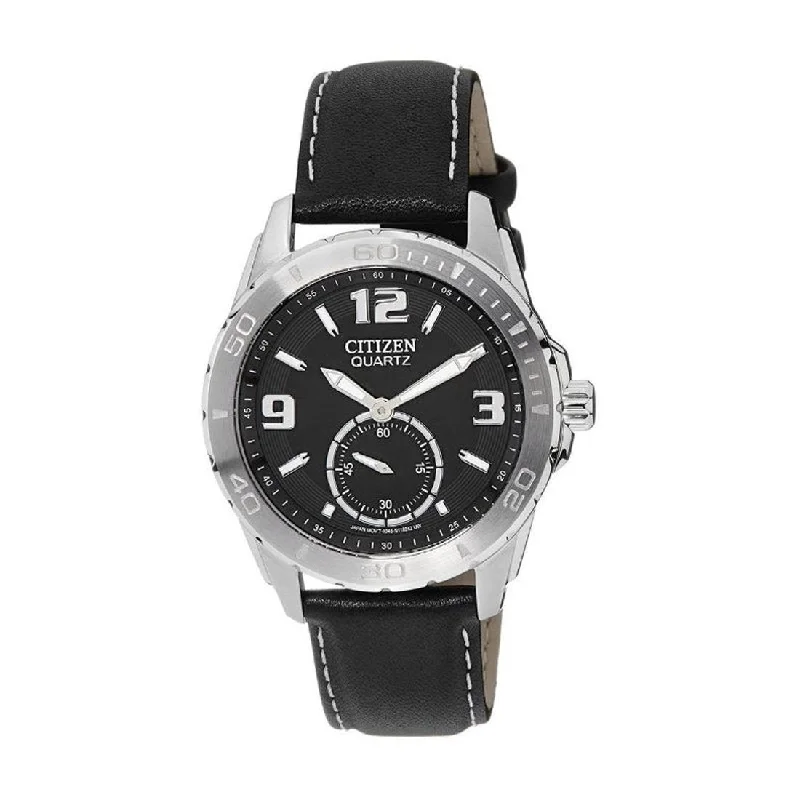 Citizen Men's Black Leather Band Watch AO3010-05E