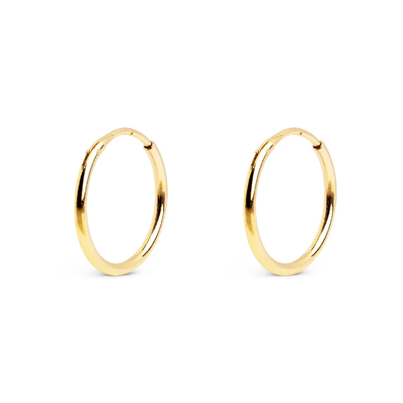 custom earrings for women -Maria S Gold Hoop Earrings