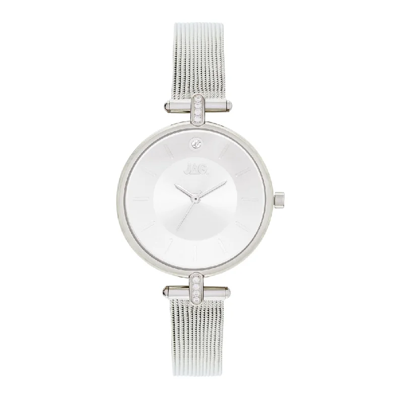 Jag Ladies Silver Mesh Watch Model J2230A