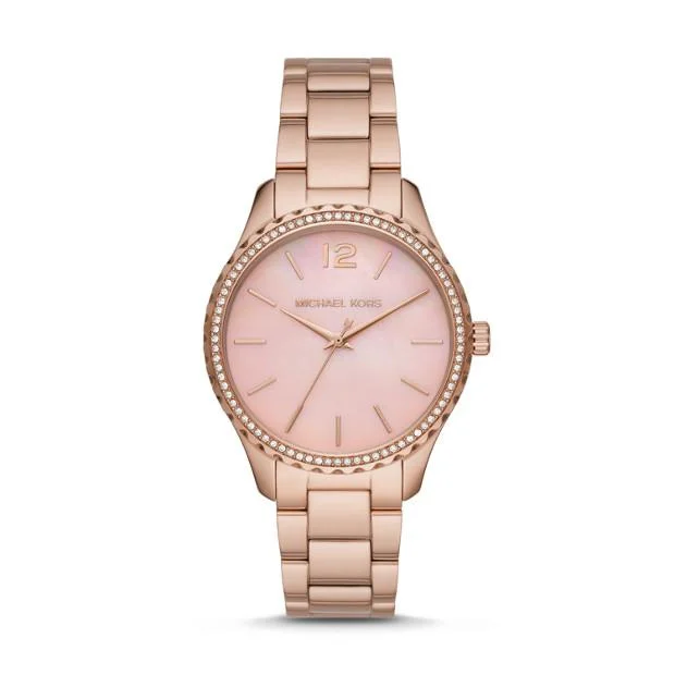 Michael Kors Layton Rose Gold-Tone Analogue Watch