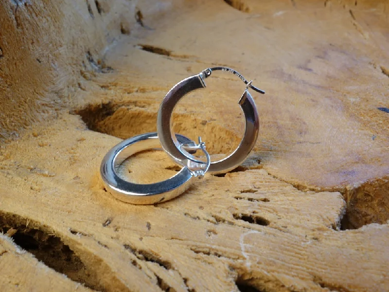 diamond earrings for weddings -26cm Solid Silver HOOP Earrings