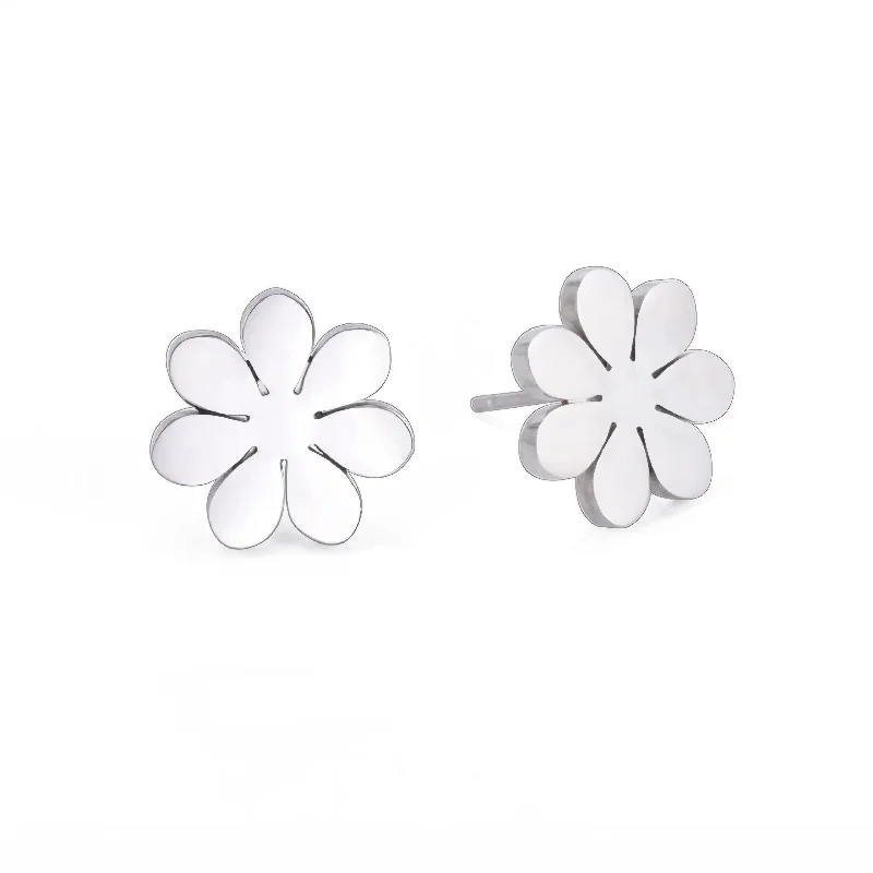 silver drop earrings for women -Daisy Stud Earrings