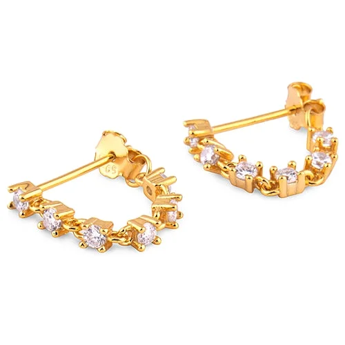 sparkling earrings for women -Halo Earrings