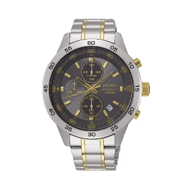 Seiko Mens Chronograph Two Tone Watch SKS645P1