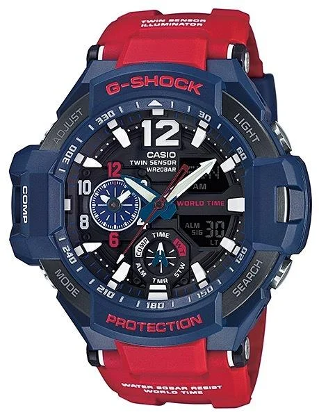 Casio G-Shock Neo Display Red Watch GA1100-2A