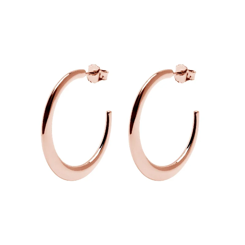 diamond earrings for women -Rose Gold Cenit Hoop Earrings