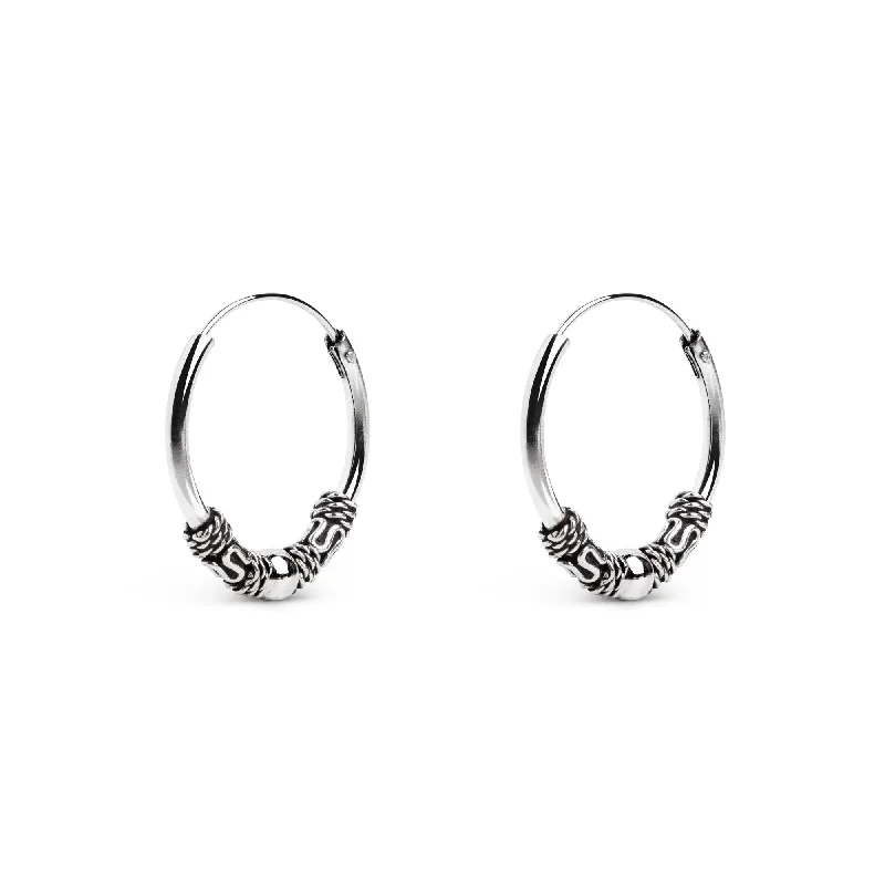 drop earrings for women -Malawi Dot Silver Earrings