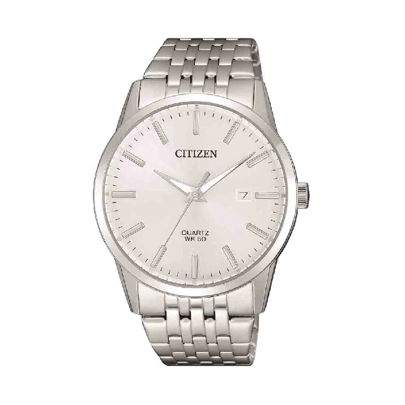 Citizen Men's Silver Stainless-Steel White Face Watch Model BI5000-87A