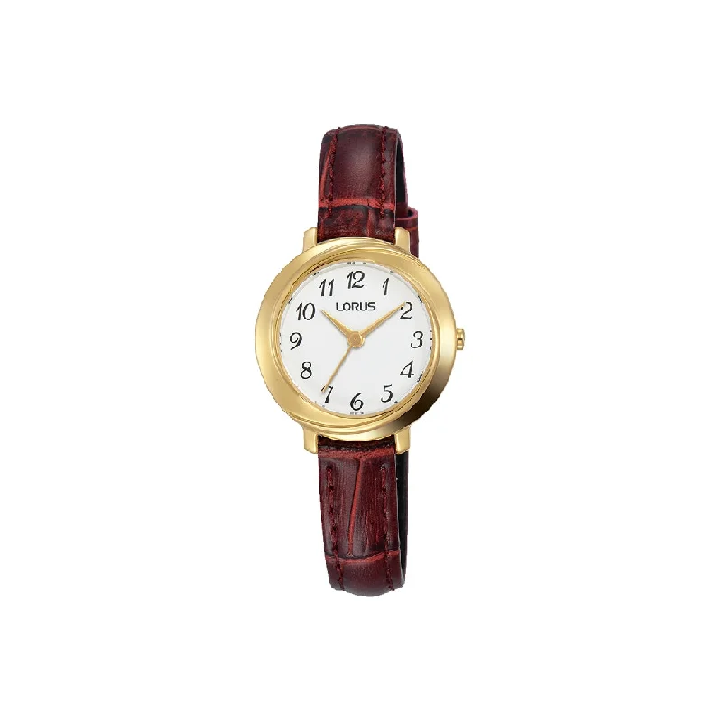 Lorus Ladies Brown Leather Watch Model RG282PX-9