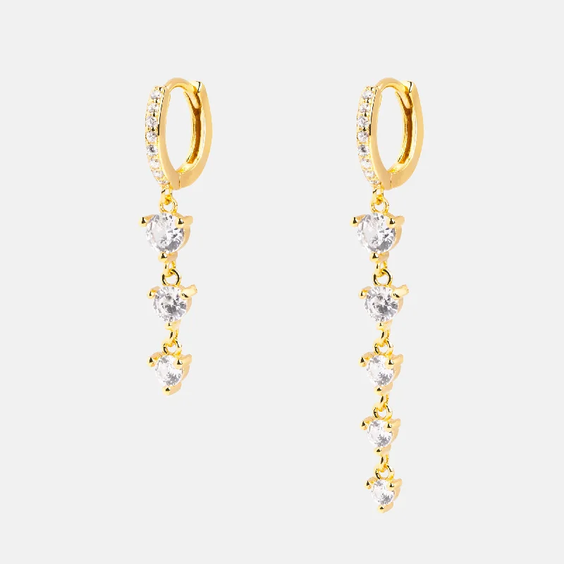 luxury pearl earrings for women -Astros Gold Earrings