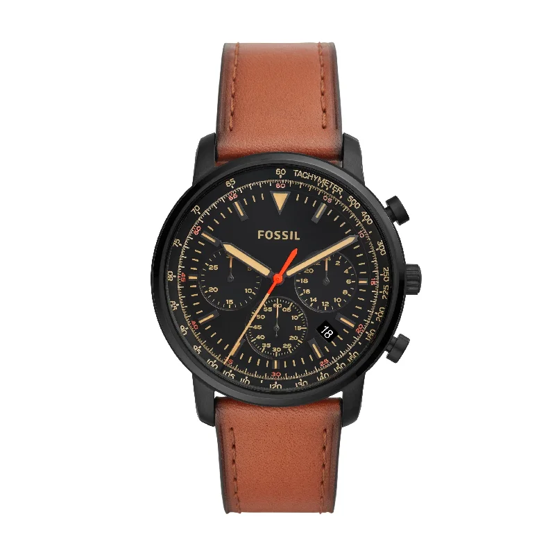 Fossil Goodwin Chronograph Brown Leather Band Watch FS5501