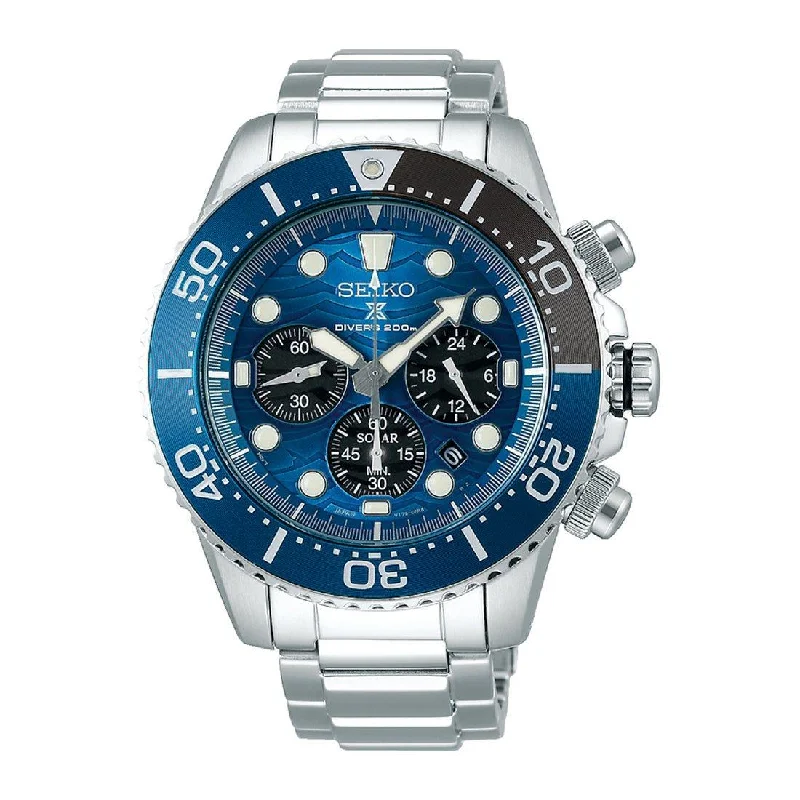 Seiko Men's Prospex Blue Face Save The Ocean Special Edition Watch SSC741P