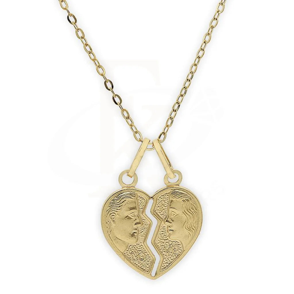 sparkling pendant necklaces for women -Gold Necklace (Chain with Heart Pendant) 18KT - FKJNKL18K2412