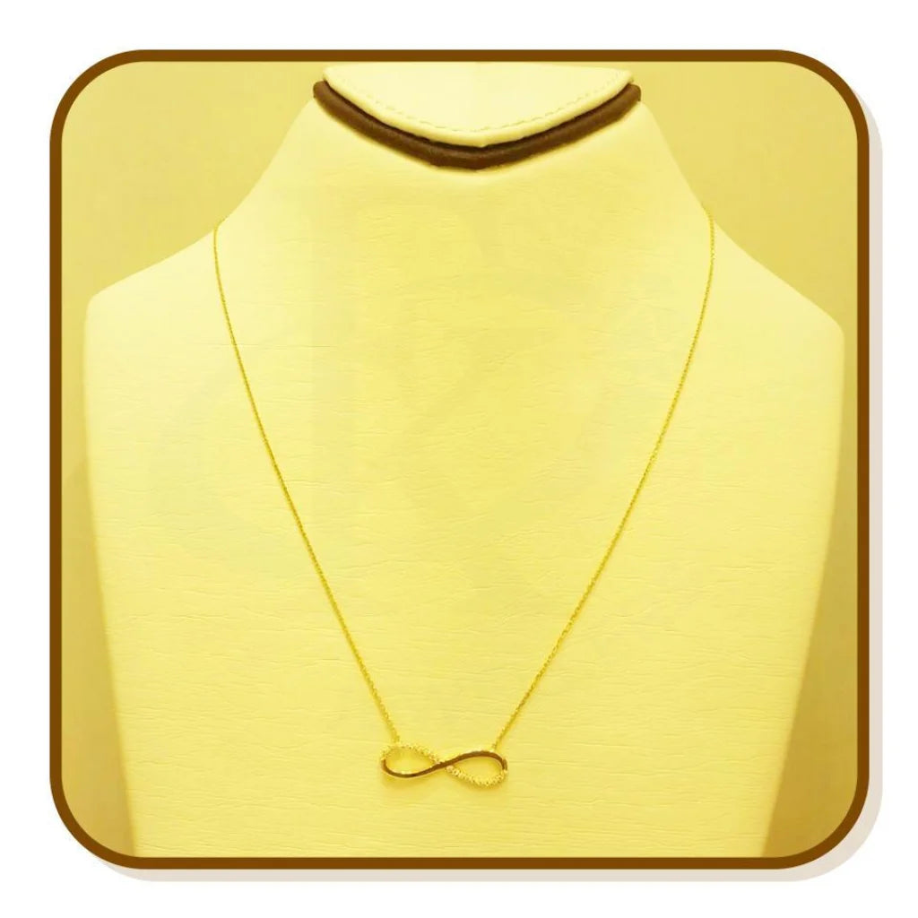 chain link necklaces for women -Gold Infinity Necklace (Chain with Pendant) 18KT - FKJNKL1190