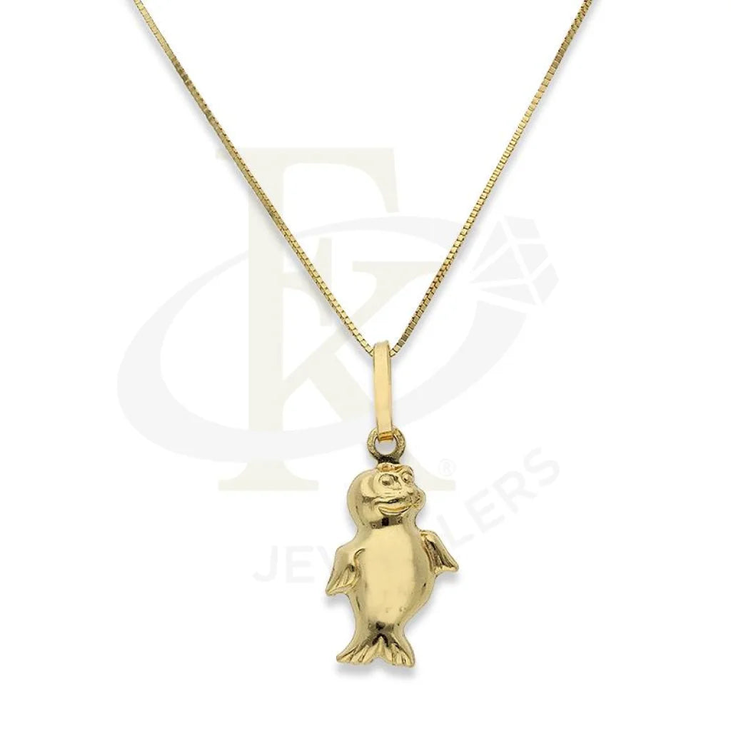 long pendant necklaces for women -Gold Necklace (Chain with Penguin Pendant) 18KT - FKJNKL18K2284