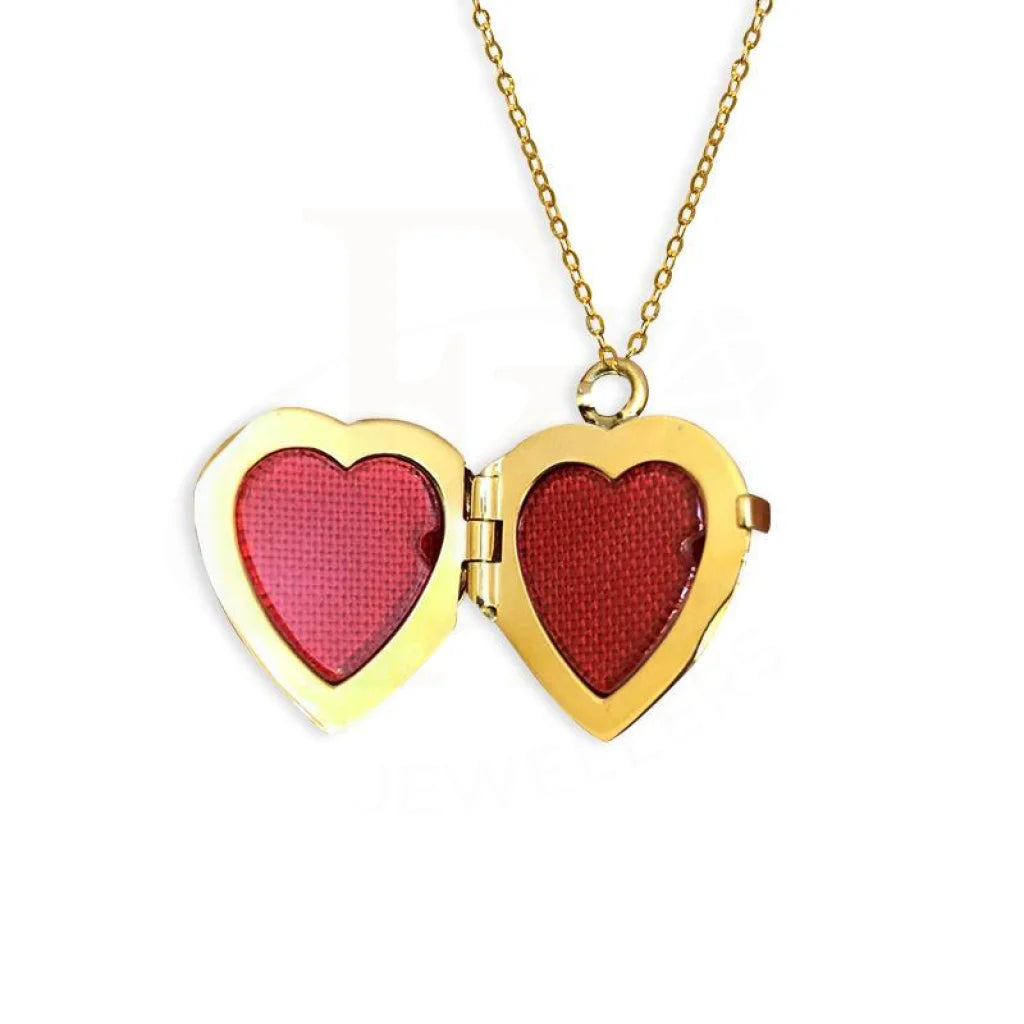 fashionable necklaces for women -Gold Heart Necklace (Chain with Pendant) 18KT - FKJNKL1516