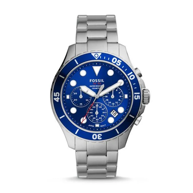 Fossil FB-03 Silver-Tone Chronograph Watch