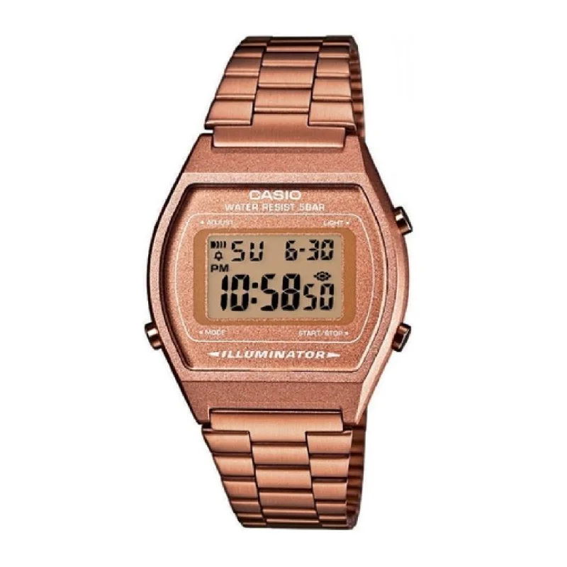 Casio Vintage Dig Illuminator Rose Gold Watch Model B640WC-5ADF