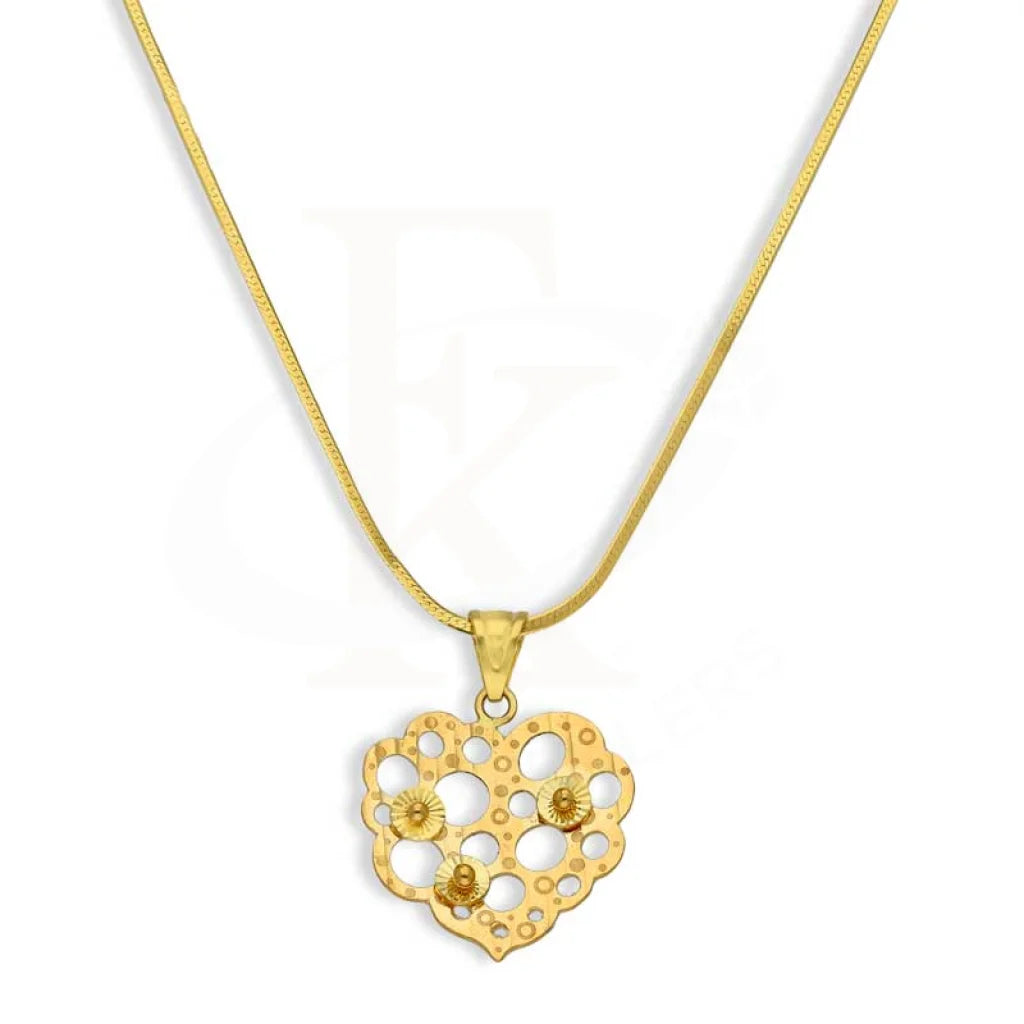 high-end gold necklaces for women -Gold Necklace (Chain with Pendant) 18KT - FKJNKL18K2810